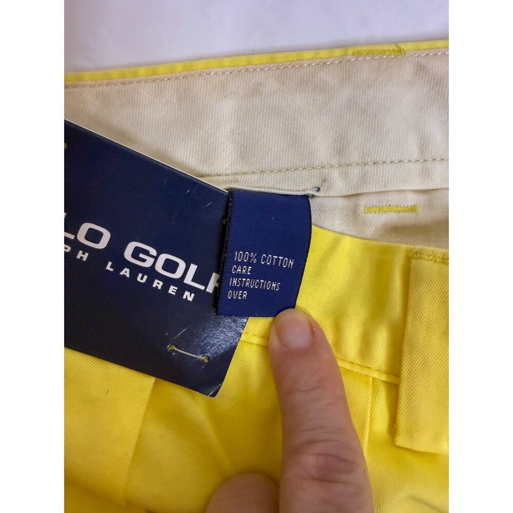 Polo Golf Ralph Lauren Yellow Shorts 40 NWT - Picture 10 of 11